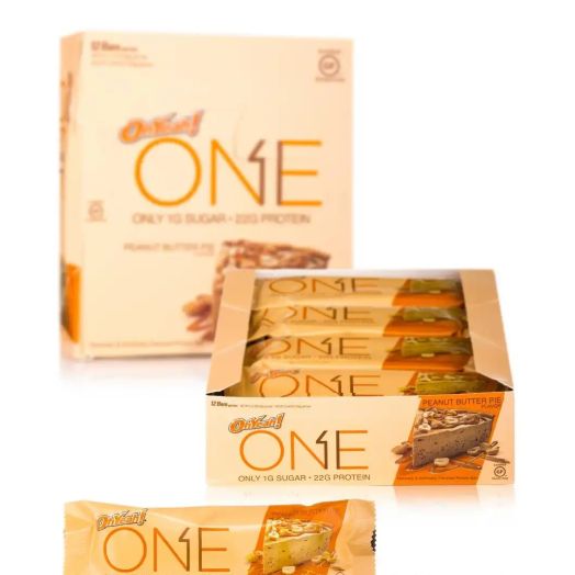 ONE Brands ONE Protein Bar, Peanut Butter Pie - Box of 12 Bars (2.12 oz / 60 Grams each)