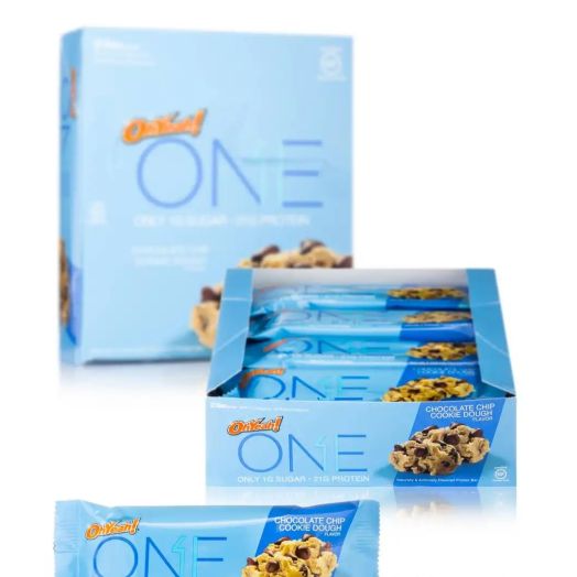 ONE Brands ONE Protein Bar, Chocolate Chip Cookie Dough - Box of 12 Bars (2.12 oz / 60 Grams each)