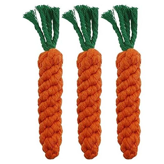 Dog Toys 3 PCS Puppy Teething,Dog Rope Toys,Cat Chew Toys,Safe Braided Rabbit Toys Healthy Gift