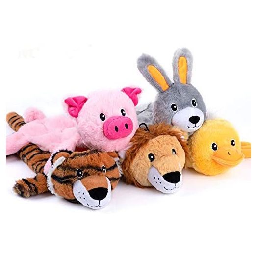 Crinkle Dog Squeaky Toys, Durable Dog Chew Toys for Aggressive Chewers, No Stuffing Dog Toys for Small, Medium, and Large Dogs