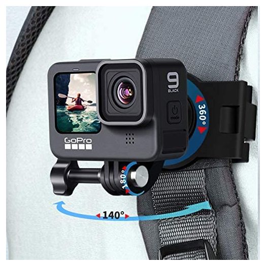 VnoPro Gopro Mount,GoPro Accessories Backpack Shoulder Chest Strap Clip Mount, Adjustable Mount Compatible with GoPro Hero 10 9 8 7 6 5 4 Black Session, Insta 360 One R, DJI Osmo Action Camera