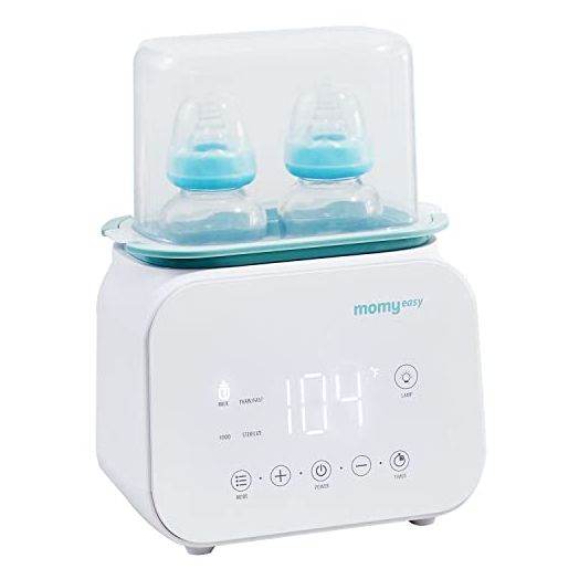 MOMYEASY Baby Bottle Warmer, Fast Bottle Warmer 7-in-1 Food Heater&Defrost with LCD Display, Baby Breast Milk Formula Warmer with 24H Temperature Control