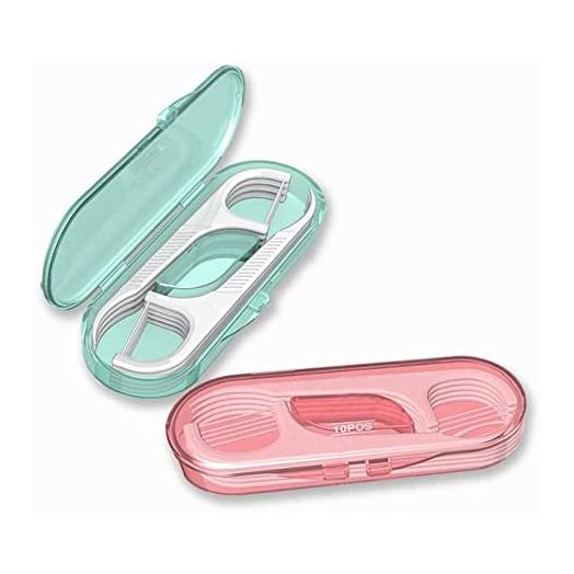 Dental Floss Case Travel Floss Professional Toothpicks Sticks Dental Floss Picks Flossers with Travel Case Superfine Floss Picks Dental Picks for Teeth Cleaning