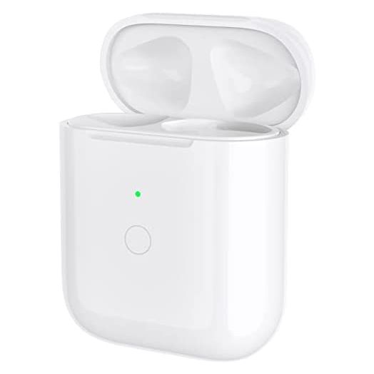 AirPods Charging Case Replacement Compatible with AirPods 1 2, Air pod Wireless Charger Case with Bluetooth Pairing Sync Button Silicone Protective Cover