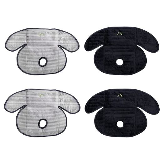 4PCS Piddle Pad Car Seat Protector for Potty Training Toddlers, Waterproof Liner Car Seat Saver Stroller for Infants Baby, Machine Wash and Dry (2 Black + 2 Grey)
