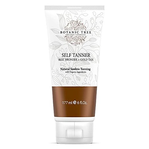 Botanic Tree Self Tanner-Organic Sunless Tanner for Natural-Looking Fake Tan-Herbal Self Tanning Lotion for Flawless Bronzer Skin-Instant Face and Body Tanner for Fair and Dark Skin.