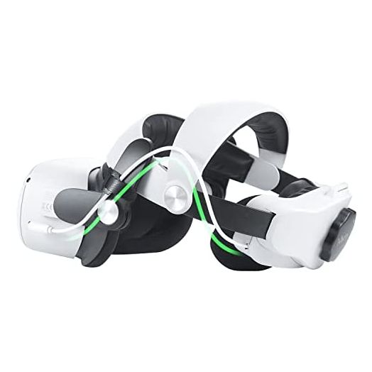 Adicop Elite Strap with Battery for Oculus Quest 2, 5300mAh Extend 4hrs Playtime,Fast Charging VR Power,Counter Balance&Adjustable Head Strap for Enhanced Support and Comfort in VR