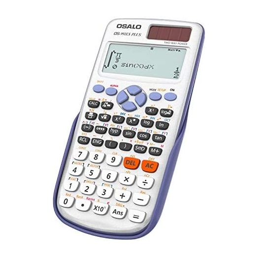 OSALO Scientific Calculator 417 Function 2 Line 10+2 Digits Written Display Solar Scientific Calculator (OS 991ES Plus)