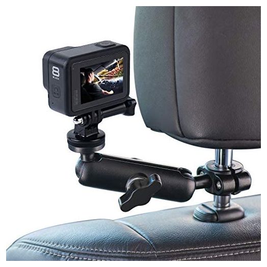 WADAHEFA 360° Rotating Sports Camera Bracket, Motorcycle Rearview Mirror, car seat mounting Bracket, Used for GoPro Hero5/6/7/8/9 + Sports Camera Accessories.
