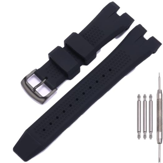 MCXGL silicone Rubber Strap Compatible with Citizen AW1475 1476 1477 CA4154 4155 Watch Replacement Band Sports Waterproof Bracelet