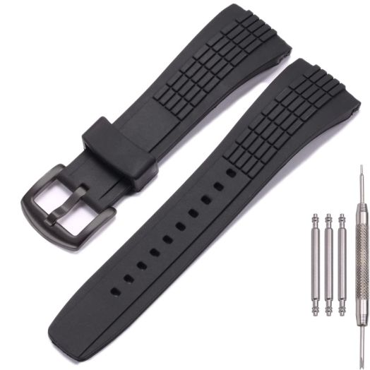 MCXGL 26mm Rubber Watch Strap Compatible with SEIKO VELATURA/SRH series SPC007 Men' Sports Waterproof Silicone Watch Band Wristband Bracelet