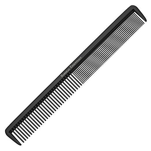 Bardeau Essentials Hair Cutting Comb, Professional 8.75” Black Carbon Fiber Anti Static Chemical And Heat