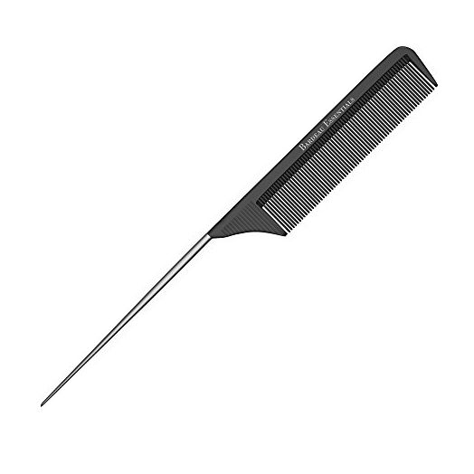 Bardeau Essentials Professional 8.8 Inch Tail Comb, Carbon Fiber & Stainless Steel Pintail