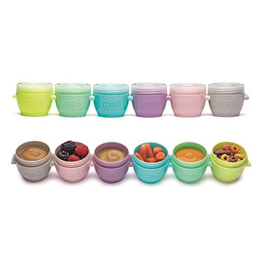 melii Snap & Go Baby Food Freezer Storage Containers & Snack Containers - Set of 6, 2oz