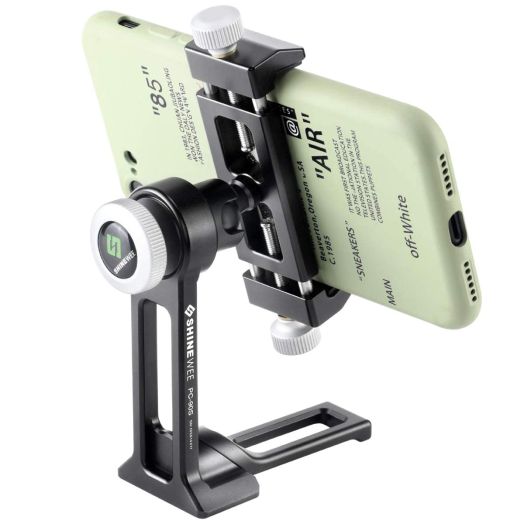 Metal Phone Tripod Mount Adapter, Phone Holder Stand with Arca Swiss and 1/4" Screw Mount,360 Degree Vertical & Horizonta Rotate, Fits iPhone 7 8 9 X 11 12 13 14 15 Max Plus Mini Se Pro
