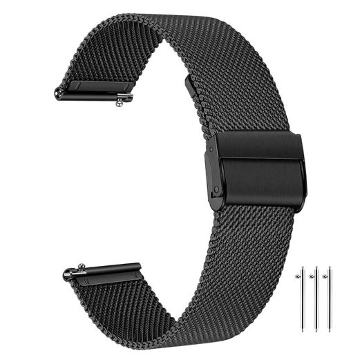 JBR Straight Universal Stainless Steel Mesh Milan Watch Band Quick Release Adjustable Duty End Bracelet Watch Strap14/16/18/20/22/24mm
