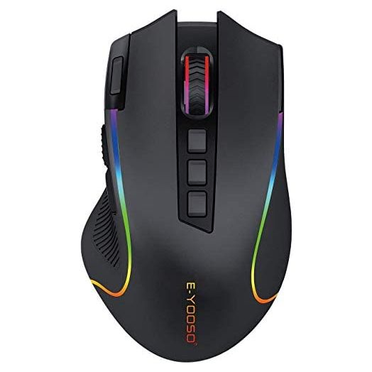 Niceon Wireless Gaming Mouse RGB Backlit, Rechargeable, 9 Programmable Buttons, Ergonomic Mouse for PC Laptop Gamer
