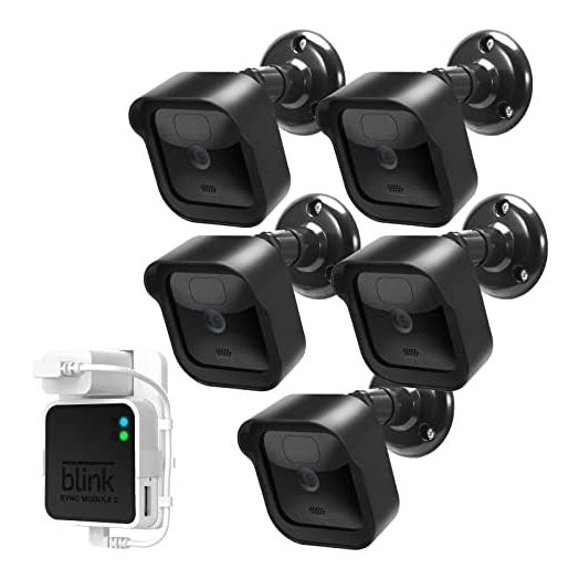 All-New Blink Outdoor Camera Wall Mount, Weatherproof Protective Housing and 360 Degree Adjustable Mount with Blink Sync Module 2 Mount for Blink Outdoor Security Camera System (Black 5Pack)