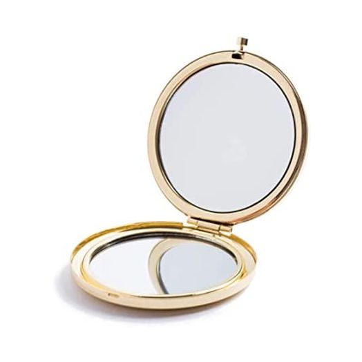 Magnifying Compact Mirror for Purses with 2 x 1x Magnification, Folding Mini Pocket Double Sided Travel Makeup Mirror, Perfect for Purse, Pocket
