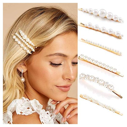 Gold Pearl Bobby Pins