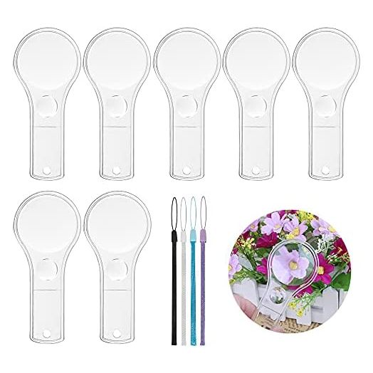 IRCHLYN Plastic Magnifier, Mini Magnifying Glass 5X and 15X (24 Pack)