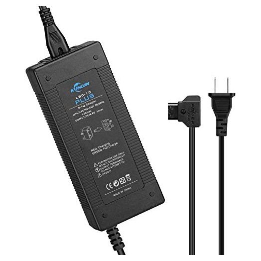 KUNLUN D-Tap Quick Charger with D Tap Cable for V-Mount/V Lock/Gold Mount Battery Charger, for Sony BP-U65 BP-U68 HDW-800P HDW-F900R PDW-680 PDW-850 DSR-650P PMW-F5 [DC 16.8V/5A]