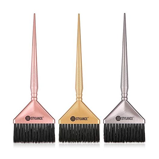 3 Pieces Hair Color Brush, Hair Dyeing Brush Tool Set, Hair Coloring Dyeing Brush Kit for Salon & Home DIY