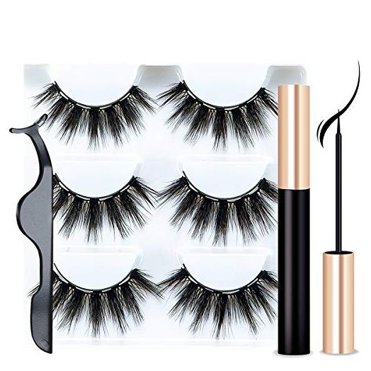 Magnetic Eyelashes with Eyeliner, Magnetic Eyeliner and Lashes Kit, 5D Faux Mink Lashes