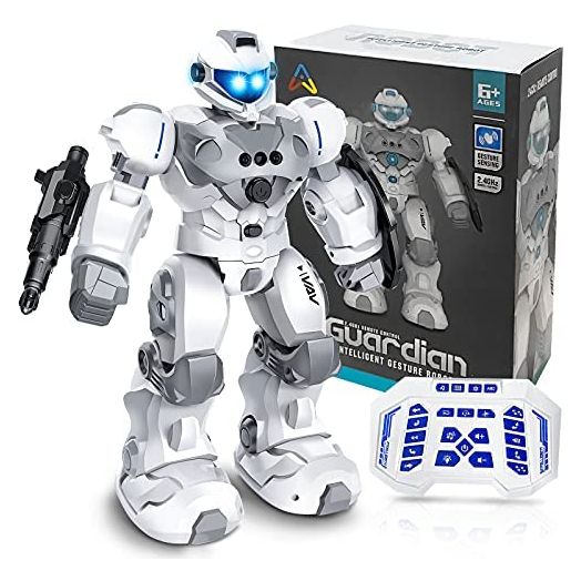 Toys for 6-10 Year Old Boys Girls, Remote Control Robot Gifts for Kids, Rechargeable Intelligent Programmable Robot Toys with 2.4GHz Gesture Sensing, Christmas Birthday Presents for Kids Age 6 7 8 9