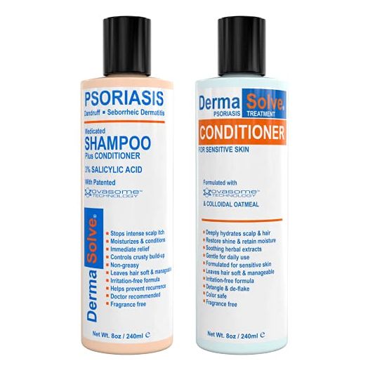 DermaSolve Scalp Psoriasis & Dandruff Shampoo and Conditioner Seborrheic Dermatitis Shampoo & Conditioner