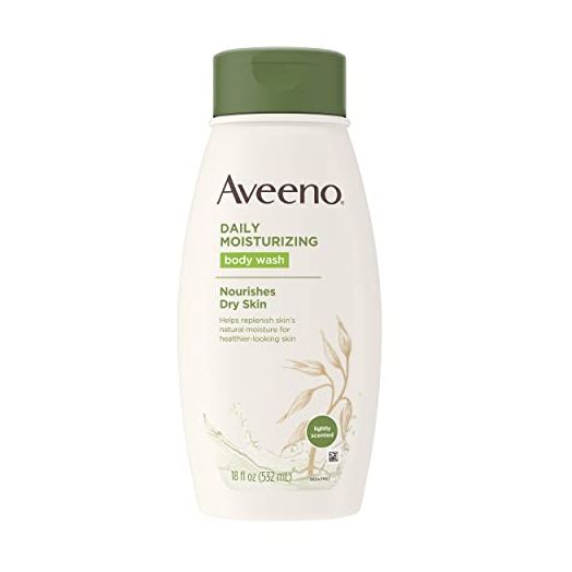 Aveeno Daily Moisturizing Body Wash for Dry Skin with Soothing Oat & Rich Emollients, Creamy Shower Cleanser, Gentle, Soap-Free and Dye-Free, Light Fragrance, 18 Fl Oz (Pack of 1)