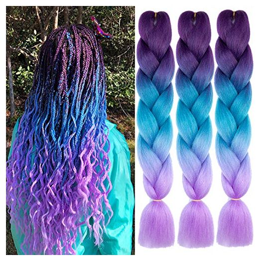Xiaofeng Braiding Hair Extensions 100g/Pack 24Inch Jumbo Synthetic (3 Pack)