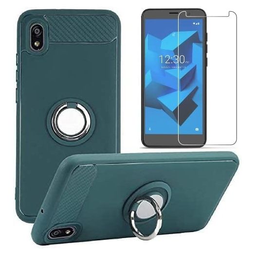 Case Compatible with Orbic Maui (Verizon) (NOT Tempered Glass Screen Protector), Rotating Ring [Magnetic Car Mount] [360°Kickstand] Cover Case for Orbic Maui RC545L (Green)