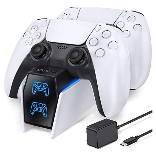 PS5 Controller Charger Station, PS5 Charging Station with Fast Charging AC Adapter 5V/3A, Playstation 5 Dual Controller Charging Stand, OIVO Docking Station Replacement for DualSense Charging Station