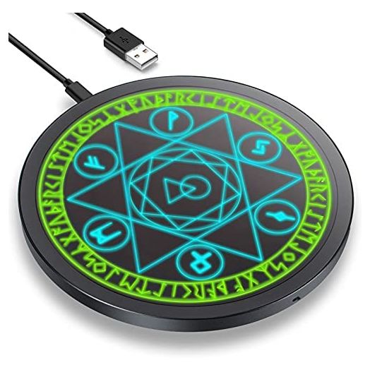 Wireless Charger Magic 15W Max Qi Fast Wireless Charging Station Universal Wireless Charging Station Pad Compatible for Smart Phones and Other QI Devices(No AC Adapter)