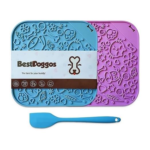 Dog Lick Mat Enrichment Toys Pad for Licking Peanut Butter and Puppy Licky Toy