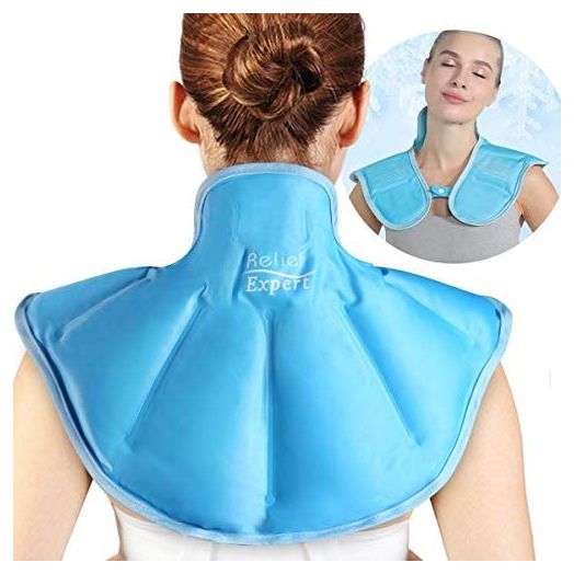 Relief Expert Neck Ice Pack Wrap, Ice Pack for Neck and Shoulder Injuries Reusable Neck Cold Pack for Shoulders and Upper Back Pain Relief