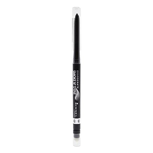 Rimmel Exaggerate Smoke N Shine Eyeliner, 001 Little Black Smokey, 0.0089 Ounce