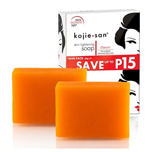 Kojie San Skin Brightening Soap - The Original Kojic Acid Soap with Brightening and Moisturizing Properties, Even Skin Tone and Reduce Appearance of Hyperpigmentation (65 grams, 2 Bars Per Pack)