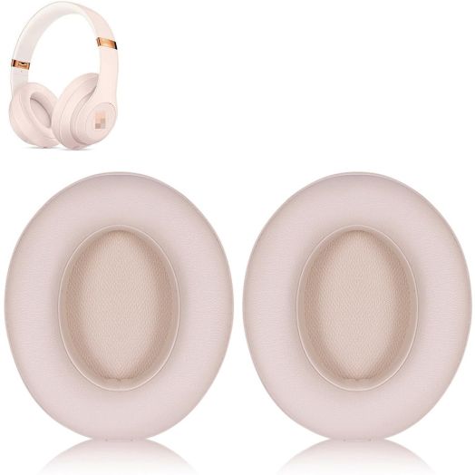 Studio 3 Ear Pads Cushions Replacement Earpads for Beats Studio 2 & Studio 3 Wired & Wireless Headphones, Ear Cushions Memory Foam Earpads with Soft Protein Leather -Pink