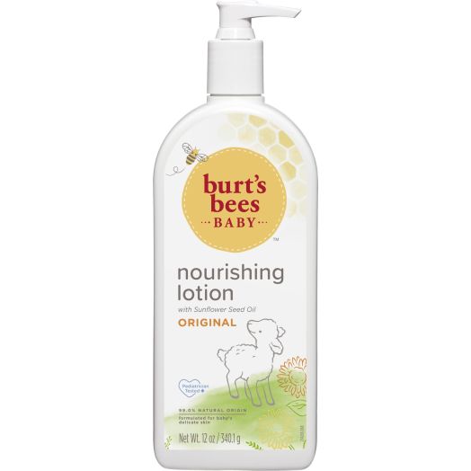 Burt's Bees Baby Nourishing Lotion with Sunflower Seed Oil, Original Scent, 12 Ounces