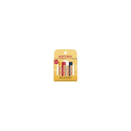 Burt's Bees 100% Natural Moisturizing Lip Balm, Multict - Original Beeswax, Strawberry, Coconut & Pear and Vanilla Bean with Beeswax & Fruit Extracts - 4 Tubes
