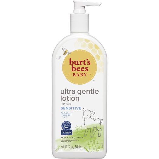 Burt's Bees Baby Ultra Gentle Lotion with Aloe for Sensitive Skin, Pediatrician Tested, 12 Ounces