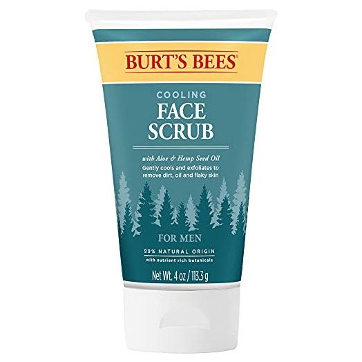 Burt's Bees Cooling Face Scrub with Aloe & Hemp for Men,White, 4 Oz