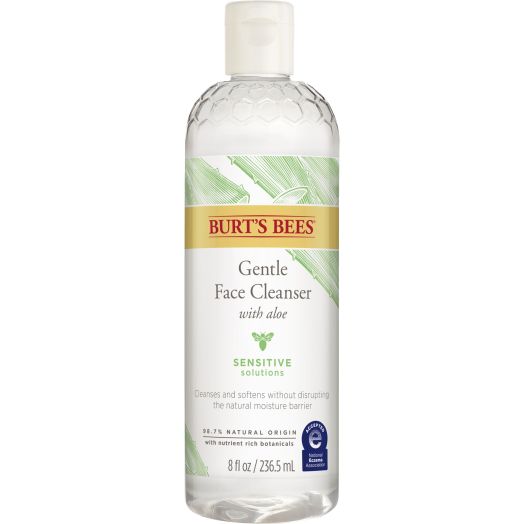 Burt's Bees Gentle Facial Cleanser for Sensitive Skin, with Aloe Vera, 98.7% Natural Origin, 8 Fluid Ounces