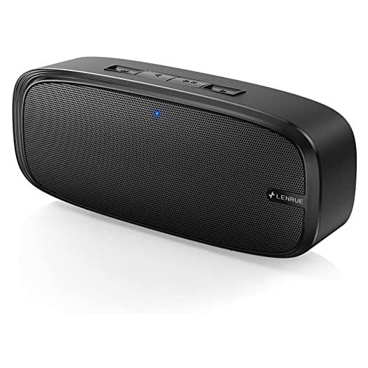 LENRUE Bluetooth Speaker, Wireless Portable Speaker with Loud Stereo Sound, Rich Bass, 12-Hour Playtime, Built-in Mic. Perfect for iPhone, Samsung and More
