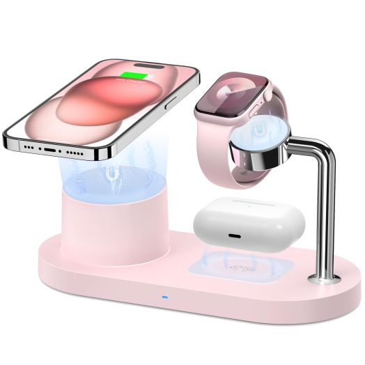 Magnetic Wireless Charger for iPhone: 3 in 1 Charging Station for Multiple Device Apple - 18W Fast Mag-Safe Charger Dock Stand for iPhone 15 14 13 12 Pro Max Apple Watch iwatch & Airpods