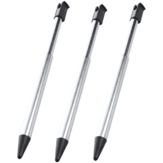 HORNO Retractable Replacement Stylus Touch Pen for Nintendo 3DS,Pack of 3