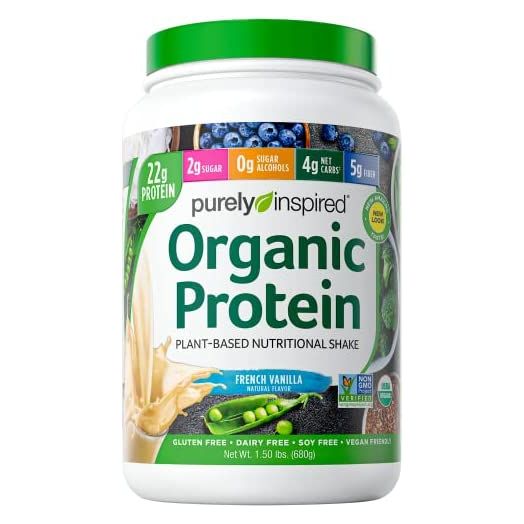 Purely Inspired Plant Based Protein Powder, Organic Protein Powder, Vegan Protein Powder for Women & Men