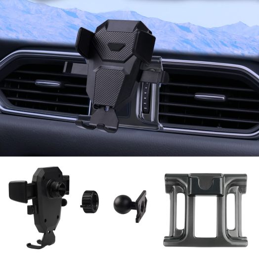Karltys Car Phone Holder for Mazda CX-5 2017-2024 Accessories CX5 Cell Phone Holder Air Vent Mount for 4-7 Inch Phones Hands Free Thick Case Friendly Mobile Stand